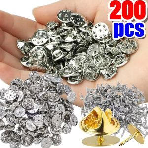 200Pcs Nail Tie Tack Lapel Pin Back Clutch Scatter Butterfly Clasp Squeeze Round Pinch Clip Brooch Jewelry Making Craft Accessories