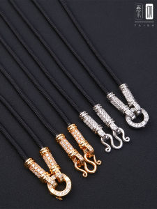 Original Design Buddha Pendant Necklace Gold Plated Quick Release Buckle Micro Paved Metal Color Retention Princess Buddha Charm Chain