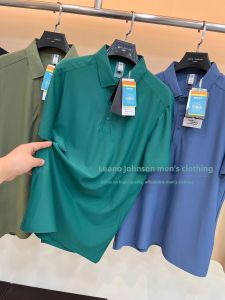 Mens Quick Dry Breathable 3D Tailored Short Sleeve POLO Shirt Fashionable Urban Style Standard Fit Polyester Casual Wear