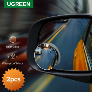 UGREEN 2PCS Car Mirror 360 HD Blind Sport Mirrior Wide Angle Round Convex Rearview Mirror Vehicle Parking Rimless Rear View Mirror