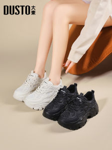 Giày Thể Thao Thường Ngày DUSTO Dành Cho Nữ Mùa Thu Đông Đế Dày Tăng Chiều Cao Đa Năng Phong Cách Bố Clog Giày Thường Ngày