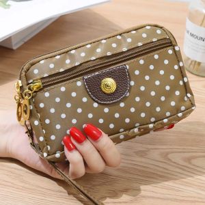 Korean Fashion Small Pouch Coin Purse Wallet Supplier 4 Zipper Pouch Bag Waterproof Material Good Quality Wallet for Women