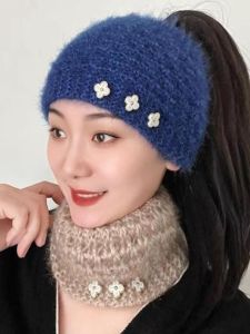 Autumn and Winter Wool Knitting Headband Cap Wide-Edge Head Band Female Wind-Proof Cap Head Guard Headband Cover Gray Hair Headband Heattech Hair Band