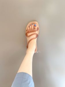 Ipanema Roman Sandals Womens Beach Holiday Beach Casual Hollow out Slip-On Low Heel Flat Bottom Rubber Anti-Slip Sandals