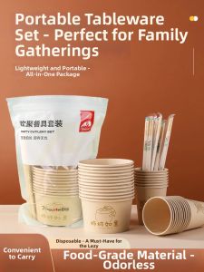 TAFUMAN | Thickened Food Grade Disposable Tableware Set
