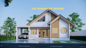 แบบบ้านจั่ว 1 ชั้น