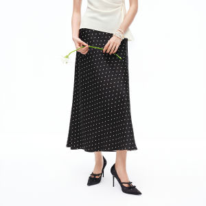 Koradior | Elegant Polka Dot Midi Skirt