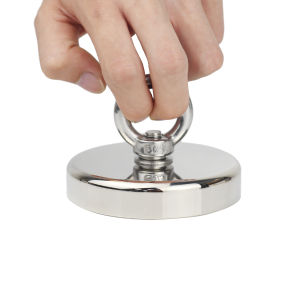 D90 Pull Max 350kg Super Strong Neodymium Fishing Magnet Hooks Lifting suction cups with Countersunk Hole Eyebolt SearcherMagnet