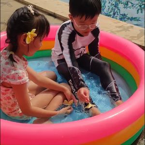 Kolam Renang Anak Tiup & Kolam Mandi Bola Anak Inflatable Rainbow - ARTHOMEDECOR