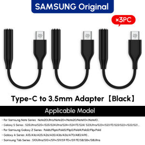 Samsung USB Type C To 3.5mm Aux Adapter Original 3.5mm Jack Audio Cable Earphone Converter Galaxy S25 S24 S23 A80 A16 A25 Note20