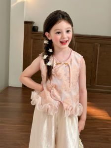 ZHILIAOCHENGZHANGJI | Gentle Style Chinese Traditional Girls Sleeveless Vest