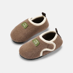 Dép Trẻ Em Vải Cotton Mùa Đông Cho Bé Trai Và Bé Gái Đi Trong Nhà Dép Trẻ Em Đế Bằng Bằng Cao Su Cho Trẻ Em Từ 2-12 Tuổi