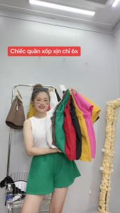Quần đùi bigsize nữ lưng thun vải xốp ô vuông mềm nhẹ mát nhiều màu Quần short nữ big size ngoại cỡ Q15