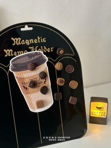 Magneit Chocolate Coffee Bean Wall Decor Iron Sheet Fridge Magnet Pinboard Photo Wall Decor Kitchen Living Room Decor