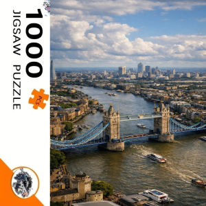 Adult Jigsaw Puzzle London Tower Bridge & Thames Scene Puzzles for Gameroom Bedroom Livingroom Gift Challenging Game