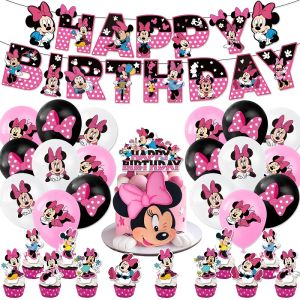 ToyStory Mickeys Mouses Theme Happy Birthday Banner Mickeys and Minnies Balloons Decoration latex balloon big size cake topper Party Supplies For Kids boys and girls Birthday Party