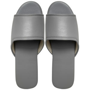 Japanese Style Leather Slippers Soft Bottom Home Office Couple High Sensation Summer Cool Sandals Women Men Indoor Shoes