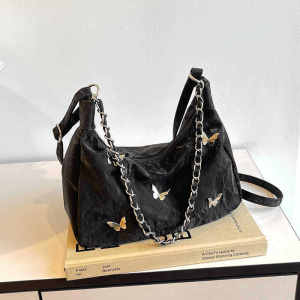 Folded Tote Bag Women Large Capacity Casual Fashion Double Shoulder Travel Commuting Multi-Functional High-End Single Shoulder Backpack