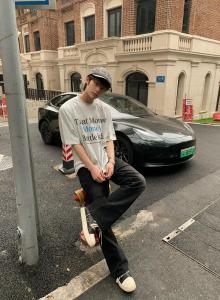 American High Street round Neck Pure Cotton Short Sleeve T-Shirt Mens Summer Trendy Oversize Loose Top Breathable Youth Fashion