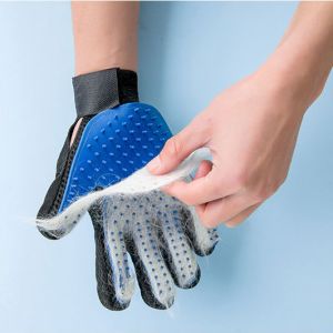 HATELI Pet Grooming Massage Gloves Cleaning Tool Supplies Rubber Remove Float Hair Brushes Pet Cats and Dogs Bath Cleaning Supplies 1pcs