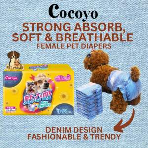 COCOYO Female Dog Pet Diaper Disposable Strong Absorb Soft And Breathable (12pcs/bag)