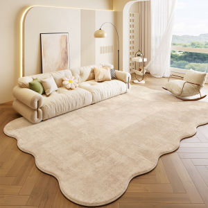 xy | Irregular Shape Creamy Decorative Carpet