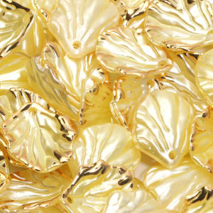 50pcs 15x18mm Multicolor Petal Acrylic Beads Loose Spacer Beads For Jewelry Making Diy Necklace Bracelet Earrings Charms Craft