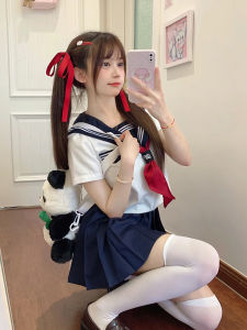 Original Jk Uniform Skirt Basic Improved White Three Books Sailor Suit Set College Style Japanese School Uniform Female Model