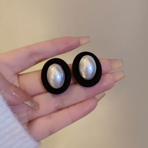 ต่างหูไข่มุกสีดำ เครื่องประดับแฟชั่นสุดเก๋ เครื่องประดับหูสไตล์เกาหลีสำหรับผู้หญิง เครื่องประดับแบบไฮเอนด์ ดีไซน์เก๋ไก๋