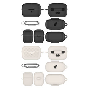Ốp điện thoại silicon mềm với Carabiner cho ANKER SoundCore c50i chống trượt và chống thấm nước bảo vệ trường hợp trong màu hồng