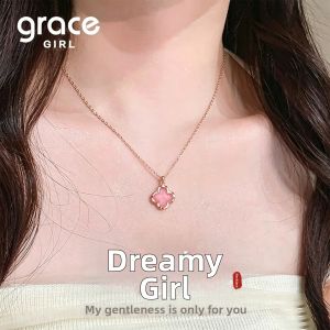 Grace Girl | Four-leaf Clover Silver Necklace Gift for Her
