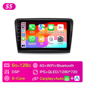 Car Stereo Radio Multimedia Player For Skoda Superb 2 2008‑2015 Wireless Carplay Android Auto GPS Navigation AM FM RDS Head Unit