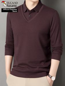 TUCANO | Mens Long Sleeve T-Shirt Wool Silk Blend