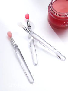 Silicon Lip Brush With Cover Aplikator Lip Gloss Portabel Multifungsi Bahan Silikon Kuas Silikon Bibir Eyeshadow Beauty Makeup Tool