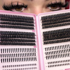 ชุดขนตาปลอมแบบใหม่ 600 ชิ้น รุ่น 100D120D+แฟรี่+ขนตาล่าง สไตล์ธรรมชาติ ขนตาปลอมแบบแยกช่อ ทำมือ ชุดขนตาปลอม 3 มิติ ขนมิ้งค์