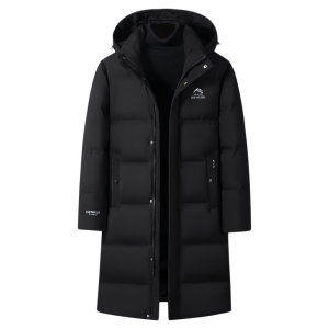 Antarctic Person Ultra Long over Knee Thickened Mens down Jacket Mid-Length Youth Couple Winter Outerwear Waterproof Breathable