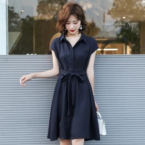MAIMEI | Elegant Chiffon Dress Women Summer 2025 New High Waist A-Line Skirt Short Sleeve Print High-End Brand Guangzhou Thirteenth Factory