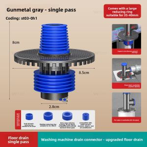 WONREFACT | Extendable Anti-Odor and Overflow Protection Triple Outlet Drain Connector