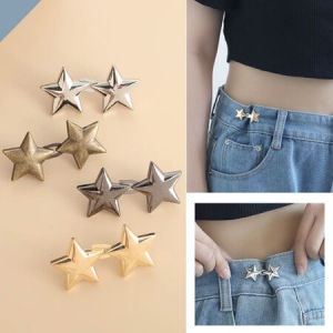 🔥Local seller Star Waist Retraction Buckle Detachable Waist Retraction Buckle No Nail Stitching Button LovelylifeFu👍