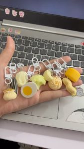 Móc khóa há cảo độc đáo tone vàng trắng BAG U MKFOOD099