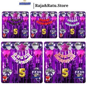 Paket Set Pesta Ulang Tahun Dekorasi Happy Birthday Anak-anak Cowok Dan Cewek Dekorasi Ultah Simple
