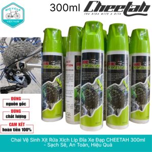 Chai Xịt Vệ Sinh Sên Xích – Líp – Đĩa Xe Đạp CHEETAH 300ml – Làm Sạch Hiệu Quả Hàng Chính Hãng
