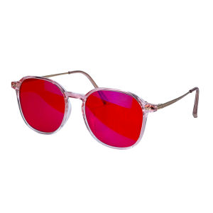 SHINU | Blue Light Blocking Glasses Orange Lenses Red Glasses for Better Sleep Improve Insomnia Square Tr90 Glasses Women Big Size 140mm
