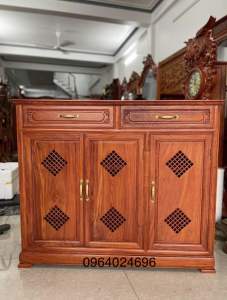 tủ giày dép gỗ gõ 1m17x40 cao 1m