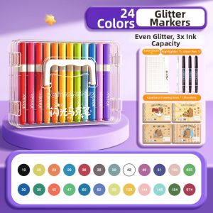 MINGZHUO | Shining Washable Non-staining Stackable Color 60 Colors Double-headed Markers
