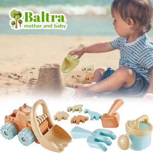 Baltra Childrens Outdoor Beach Toys Fun Shovel Mold Beach Bucket Set Storage Sand Digging Tool Bucket Gift Sand Toys
