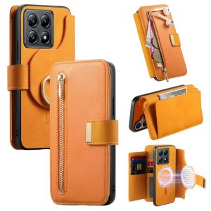 szhaiyu | For Xiaomi 15T 14T 13T 14 Pro 5G 2In1 Detachable Leather Zipper Wallet Cover For Xiaomi 17 Phone Case Mi 13T 14T 15T 15 Cover