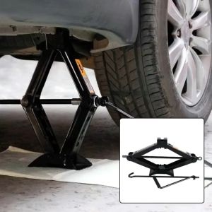 Scissor Jack for Car - 2.0 Ton (4400 lbs) Car Jack Kit - Tire Jack Portable Ratchet Heavy Duty Material Stabilizer W/Handle Socket Screws Capacity Hand Cranked Repairing Tool Lifter - Mounted Hand-Crank