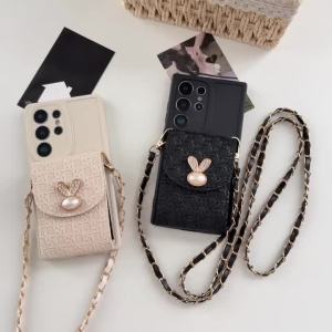 Crossbody Leather Phone Case for Samsung S26 S25 Ultra S24 S22 Plus S21 S23 FE A57 A17 A07 A56 A26 A36 A16 Wallet Bag Card Cover