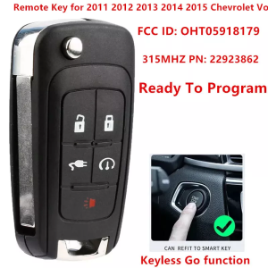 Keyecu For 2011 2012 2013 2014 2015 Chevrolet Volt Keyless Entry Flip Smart Remote Key Fob 315MHZ FCC:OHT05918179 P/N: 22923862